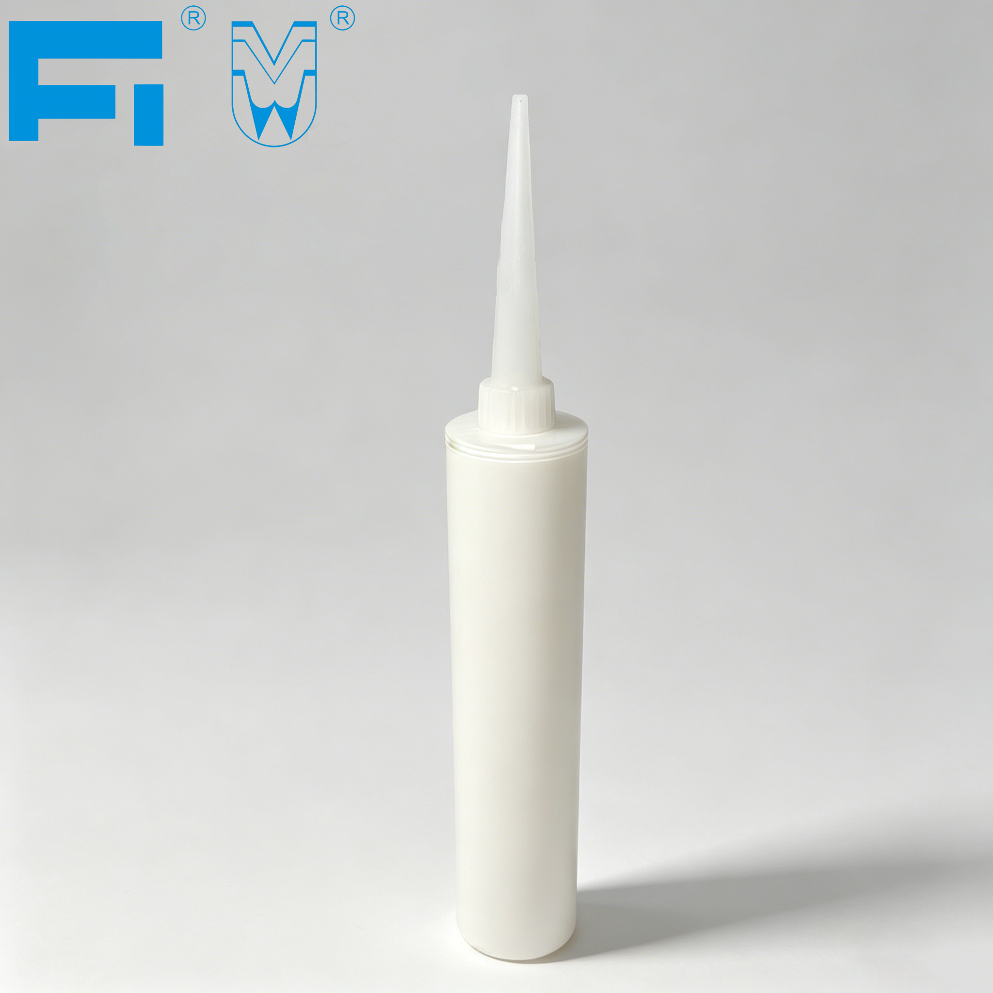 耐薬品性 300 ミリリットル業界使用カスタム印刷 HDPE 接着剤包装シーラントコーキング用プラスチック カートリッジ