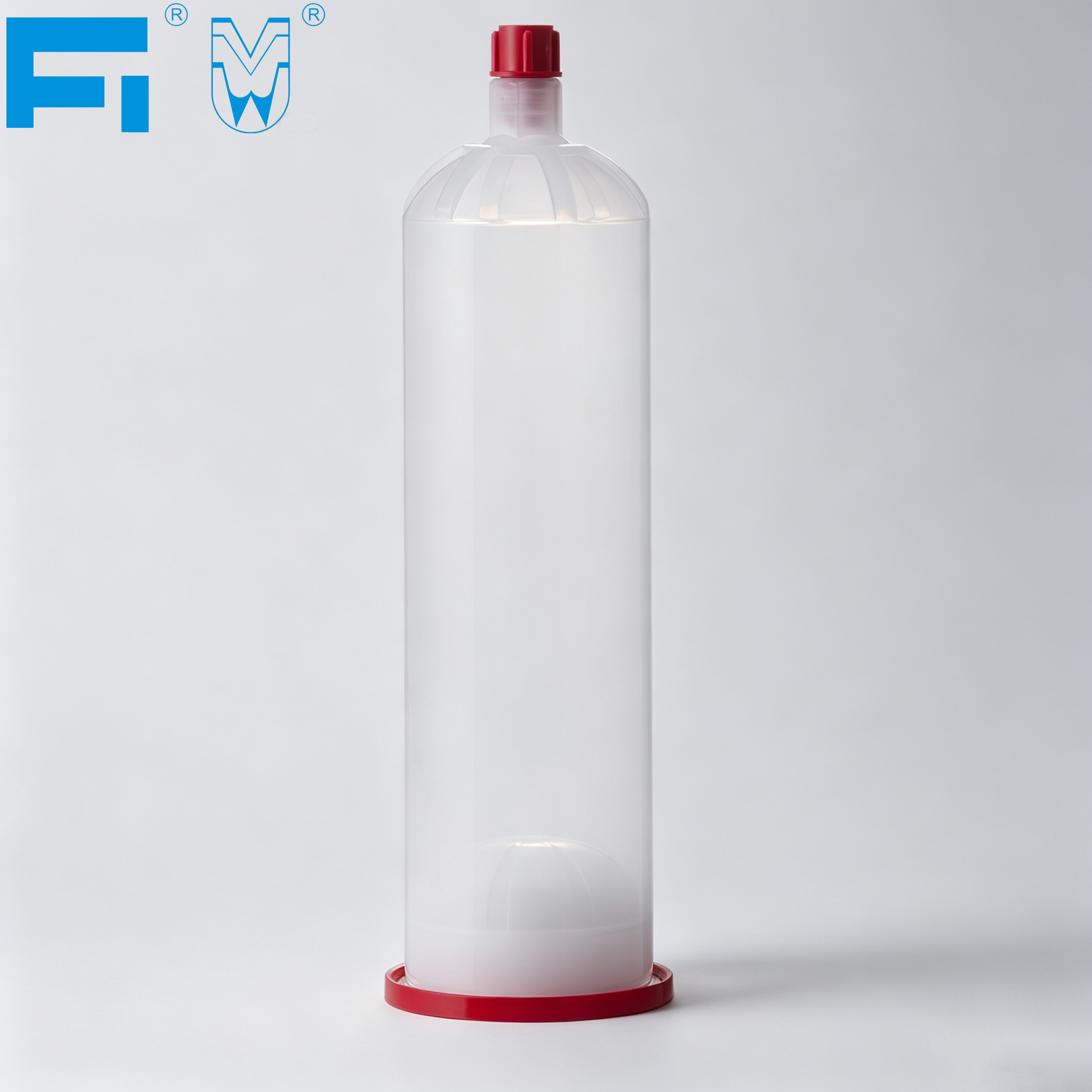 600 ミリリットル透明接着剤シリンダー大容量プラスチックカートリッジ空気圧ディスペンシングシリンジバレル産業用シーラントと接着剤
