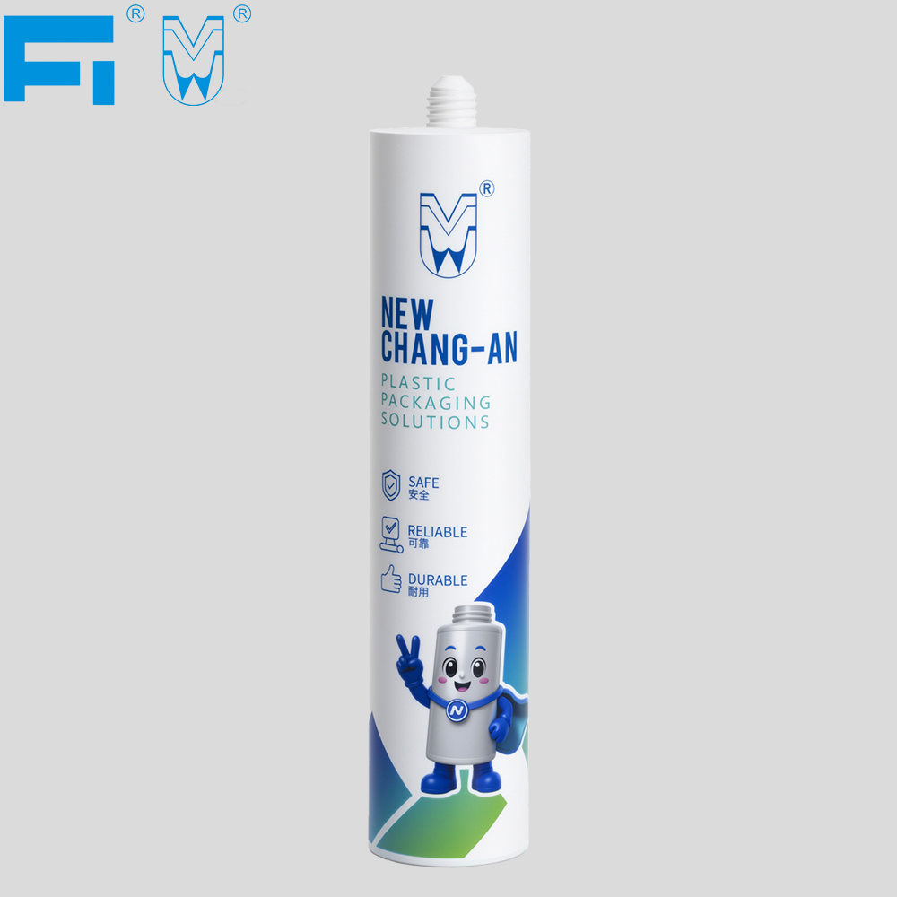 300 ミリリットル多用途耐薬品性 HDPE 接着剤包装プラスチックコーキングカートリッジ産業用シーラント IML