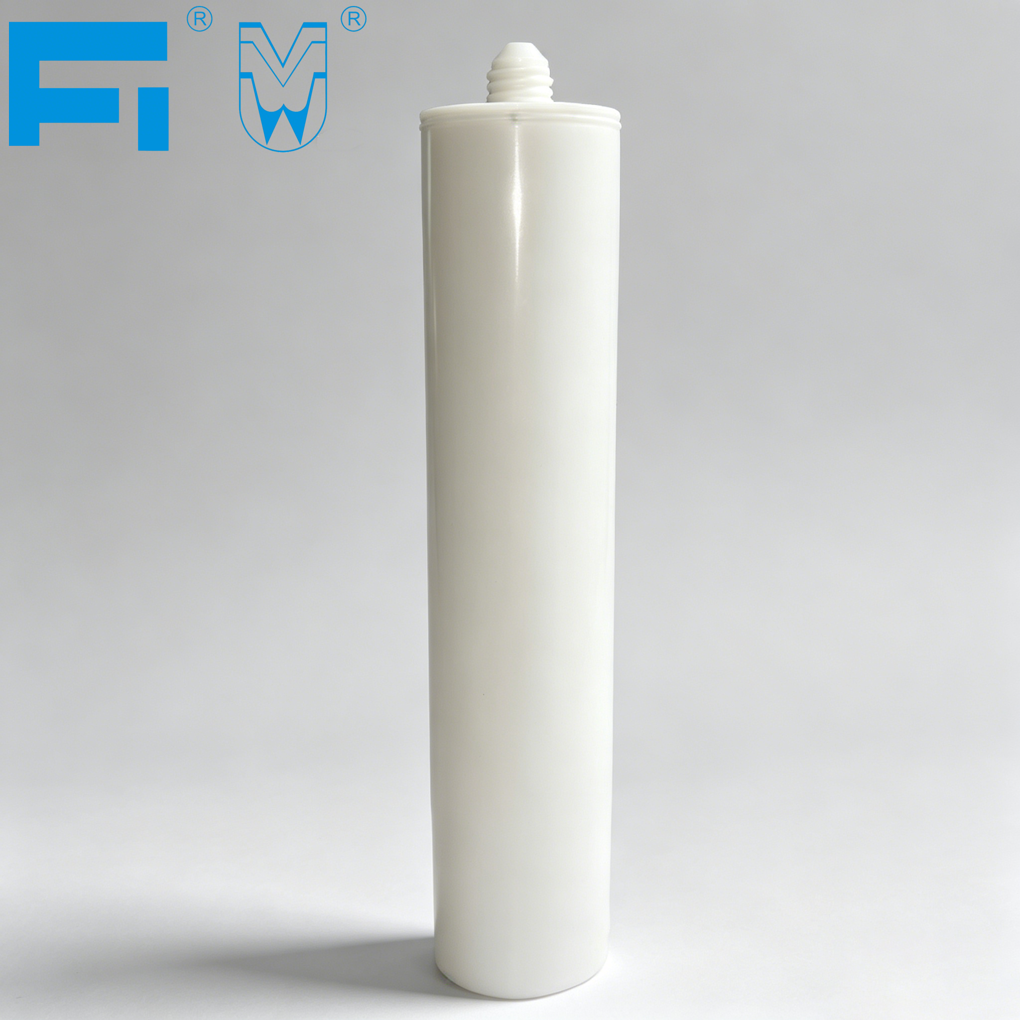 240ml 業界グレードのガラス接着剤包装 HDPE プラスチックカートリッジ、シーラントコーキング用、ノズルと建設用プランジャー付き