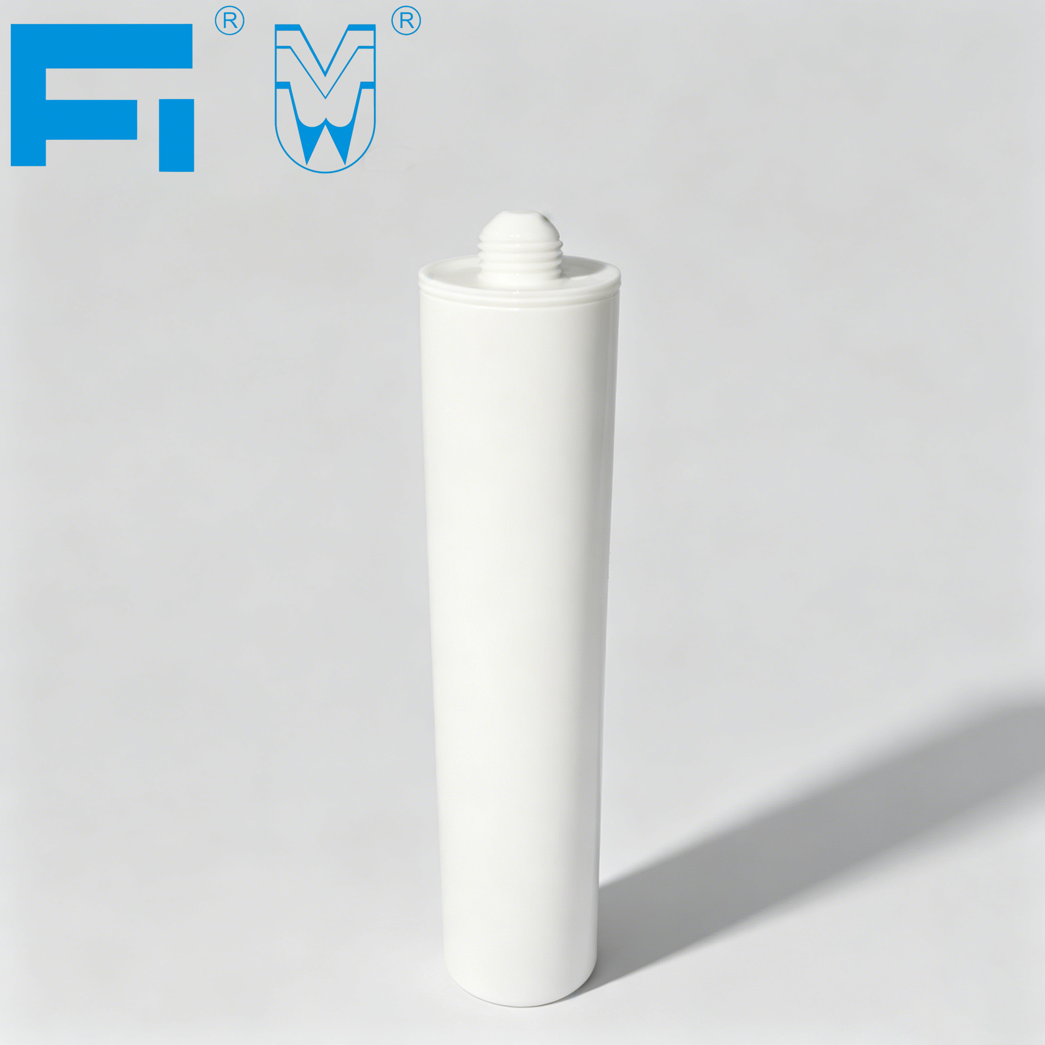 カスタム印刷された 300 ミリリットル空の HDPE ガラス接着剤接着剤コーキングプラスチックカートリッジシリコーンシーラント包装用産業用